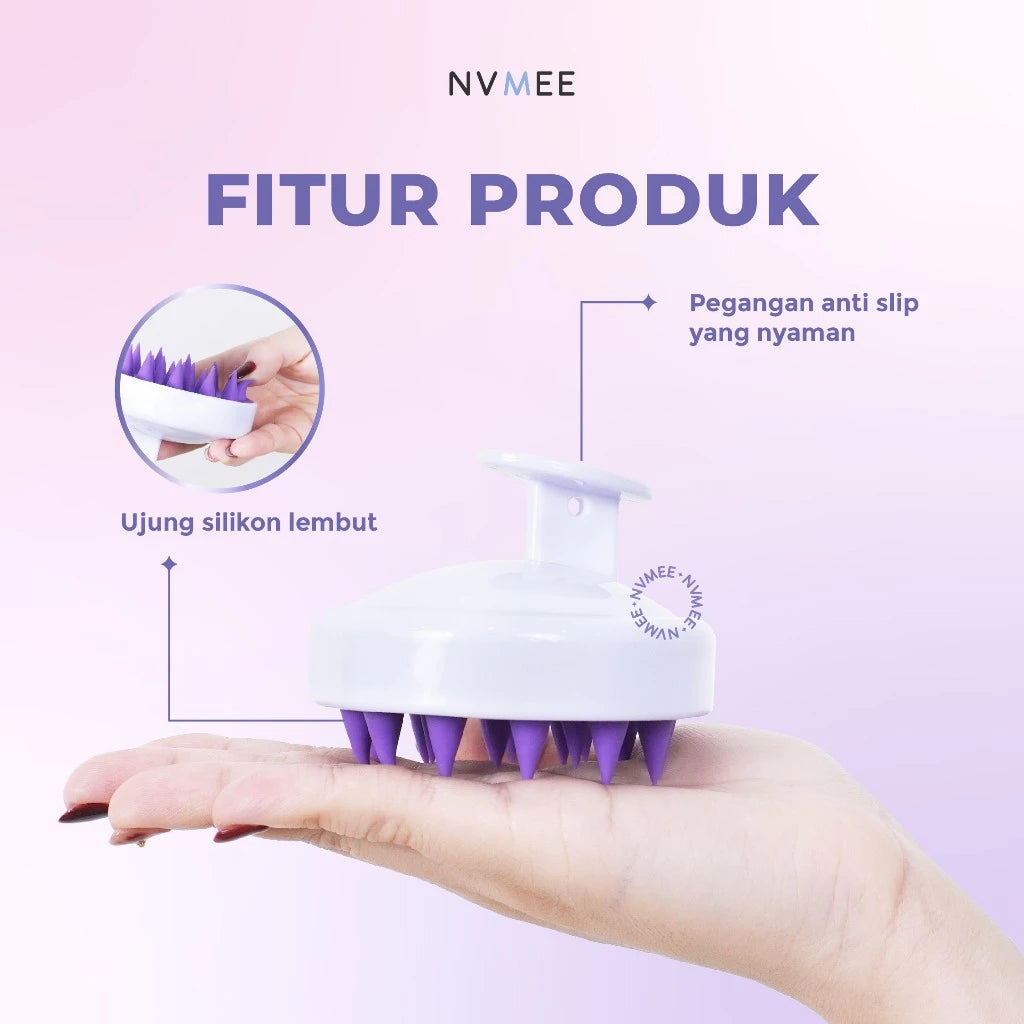 NVMEE - Sisir Pijat Keramas Silikon Lembut Anti Rambut Rontok