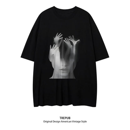 Sabrina T-shirt Oversize pressure Baju Kaos Korean Style | Pria Wanita /367