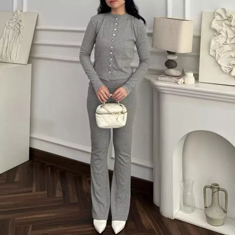 TERLARIS ONE SET BASIC | KNIT BASIC SETELAN WANITA TERBARU MODEL KOREAN STYLE KEKINIAN BAHAN PREMIUM KNIT RIB BISA COD