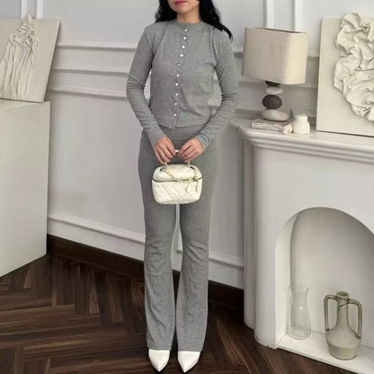 TERLARIS ONE SET BASIC | KNIT BASIC SETELAN WANITA TERBARU MODEL KOREAN STYLE KEKINIAN BAHAN PREMIUM KNIT RIB BISA COD