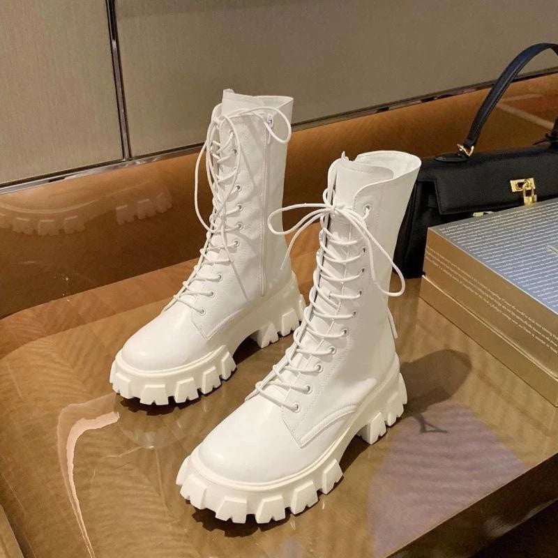 DUNIA FASHION - DF 693 Sepatu Wanita Sneakers Boots Import Premium Quality