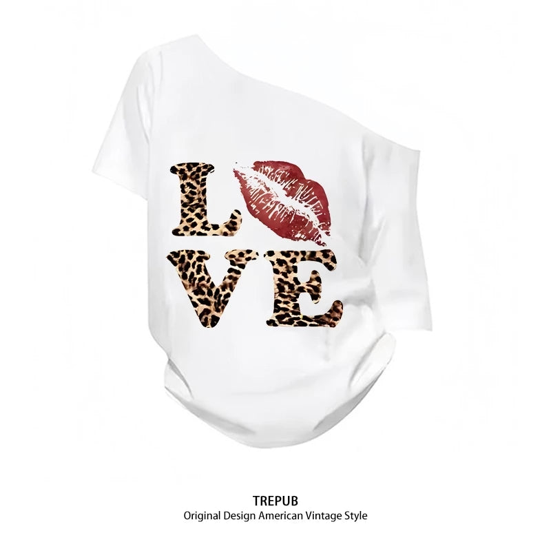 TREPUB.T-shirt Oversize leopard print 07 Baju Kaos Korean Style | Pria Wanita /381