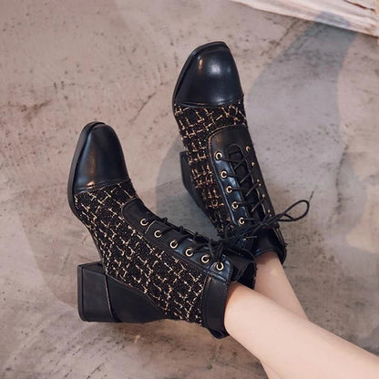 PINKEY P059 Sepatu Boots Fashion Murah Wanita Terkini Flat Model Tali
