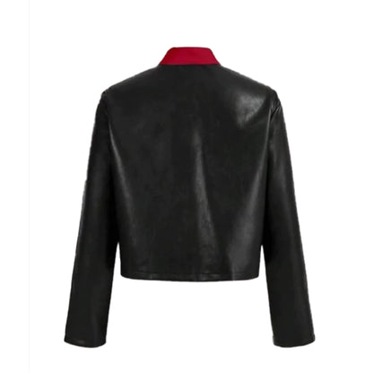 Jaket Kulit wanita dan pria cropped 3 colors streetwear daily use