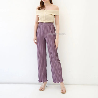 Celana Kulot Plisket BB Wavy / Kulot BB / Pleated Cullote Pants / Pleated Pants