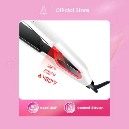 AIUEO Catokan Rambut 957 Celeb 1 • Catok Rambut Recommended Plat Besar Untuk Rambut Ikal Membandel Teknologi