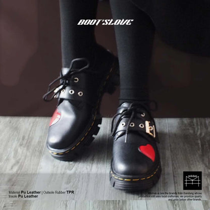 Mikihas Bootslove Sepatu Boots Wanita Hitam Premium