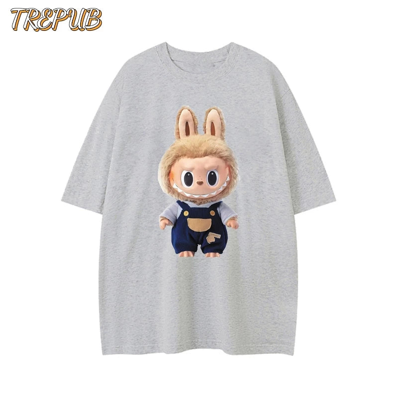 TREPUB.T-shirt Oversize labubu Baju Kaos Korean Style | Pria Wanita /188