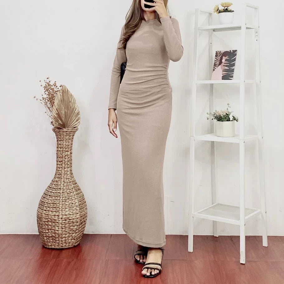 Givina Dress Knit Wanita Woman Knit Long Dress | ORINA DRESS KNIT IBU HAMIL