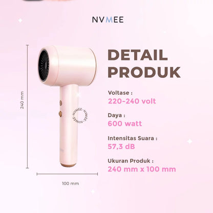 NVMEE - Luna Hair Dryer Strong Wind & Low Watt