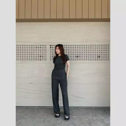 ONESET KIMMY KNIT RIB / SETELAN WANITA KOREAN STYLE / ONE SET BAJU MUSLIM RAJUT ATASAN BAWAHAN FASHION WANITA /