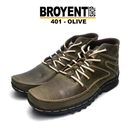 Sepatu Boots Pria Kulit Asli 401