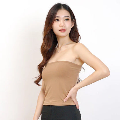 NZINGA Long Tube l Atasan Wanita Tanpa Lengan Strapless - Tube Top Polos Body Fit | All dan Big