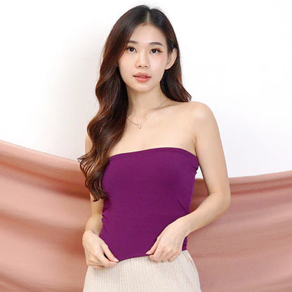 NZINGA Long Tube l Atasan Wanita Tanpa Lengan Strapless - Tube Top Polos Body Fit | All dan Big