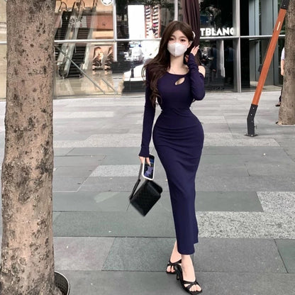 YIMITA midi dress korean style formal simple elegan wanita kekinian pantai press body terbaru 2026 casual plus size lebaran