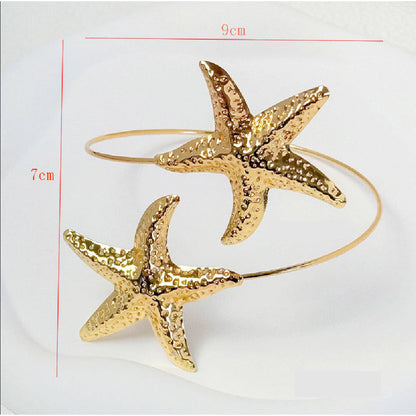 Gelang lengan Trendy Geometric Twisted Cuff Bracelet On The Upper Arm for Women Water Drop Shape Bangles Adjustable Jewelry Party Girls