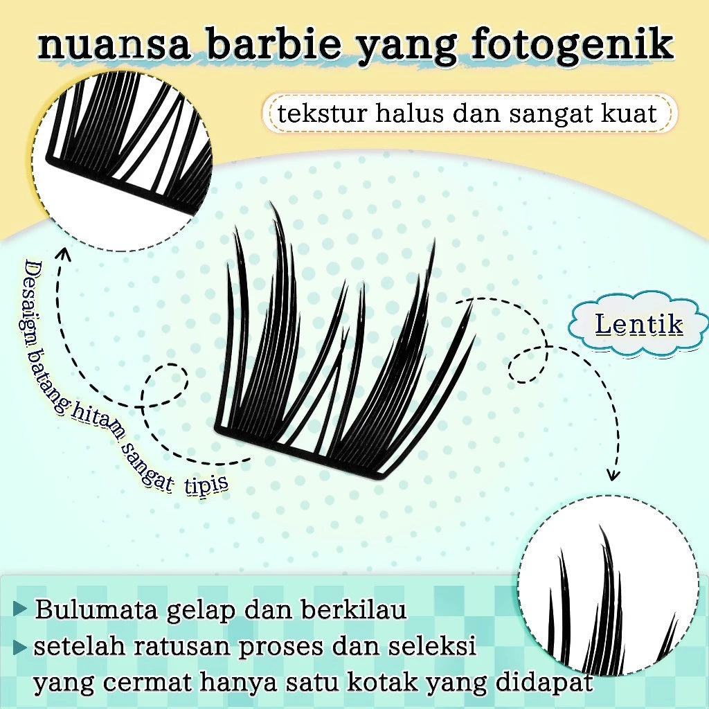 MILAI C04 Kembang Bulu Mata Palsu Serat Kapas Premium - Bulumata Eyelash Extension