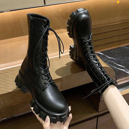 DUNIA FASHION - DF 693 Sepatu Wanita Sneakers Boots Import Premium Quality