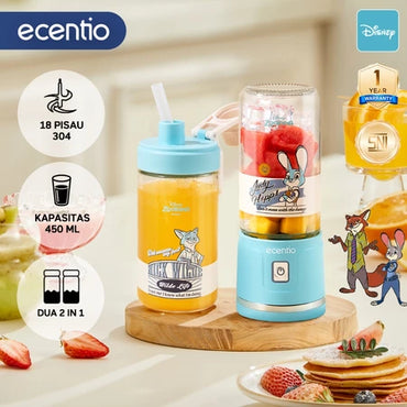 ecentio juicer portable 10 pisau juicer buah tanpa ampas 380ml+380ml blender jus buah juicer hand blender blender jus blender