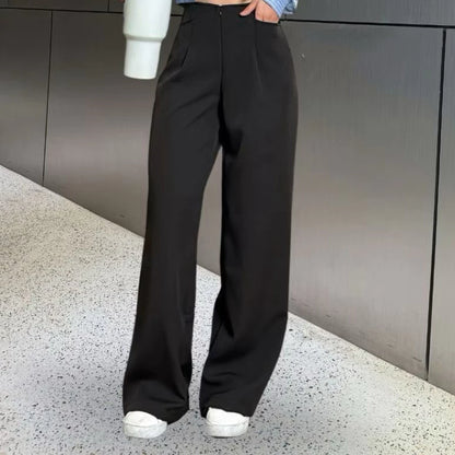 CITY PANTS - CELANA TIDUR TIPIS PANJANG WANITA KANTOR KULIAH MOTIF GARIS KULOT PINSTRIPE KARET LEMBUT LOOSE KOREAN
