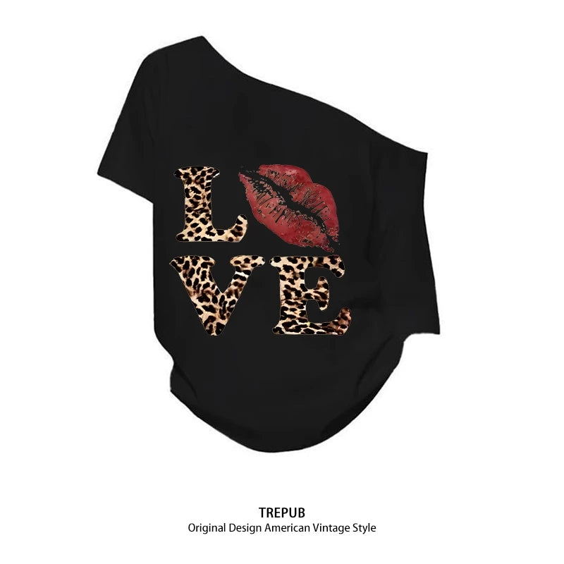 TREPUB.T-shirt Oversize leopard print 07 Baju Kaos Korean Style | Pria Wanita /381