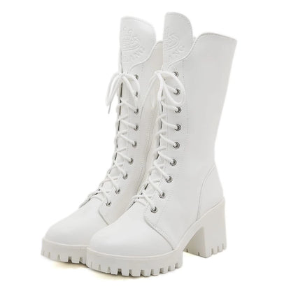 Boots Winter Leather Fashion Korea Style LA3924