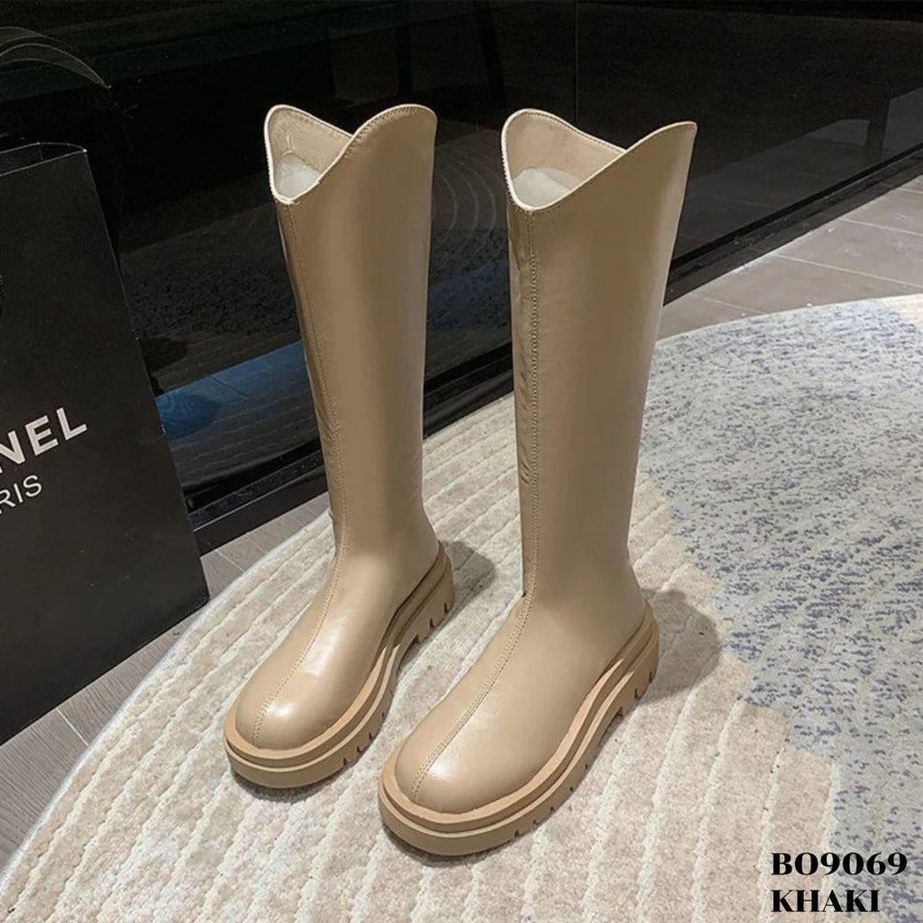WYN Sepatu Long Boots Flat Korea BO9069