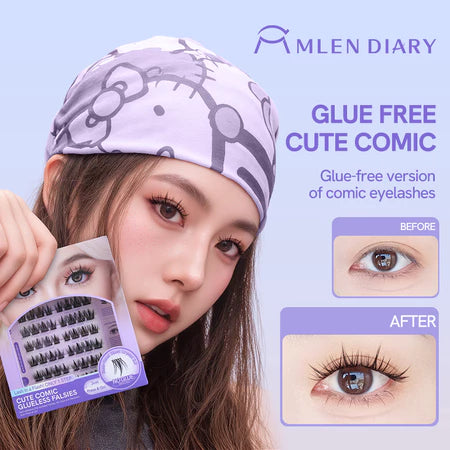 MLEN DIARY Baby Candy Bulu Mata Eyelash ExtensionTidak Perlu Lem Bulu Mata Bawah Natural 10-13mm Bulu Mata Eyelash Extension