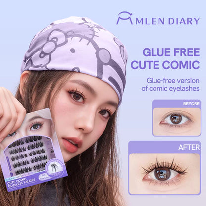MLEN DIARY Baby Candy Bulu Mata Eyelash ExtensionTidak Perlu Lem Bulu Mata Bawah Natural 10-13mm Bulu Mata Eyelash Extension