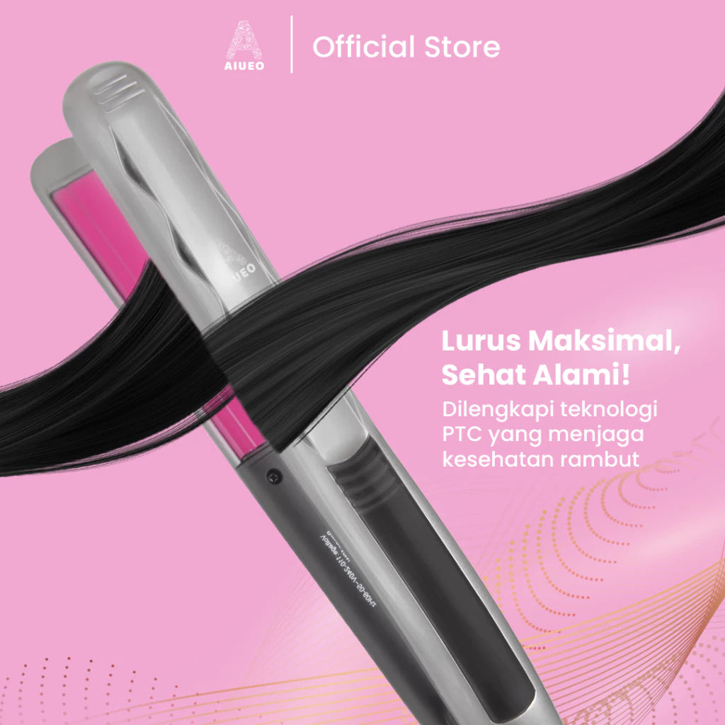 AIUEO Catokan Rambut Wyne 08A Alat Catok 3in1 Meluruskan Keriting Blow Plat Ceramic Kabel Putar