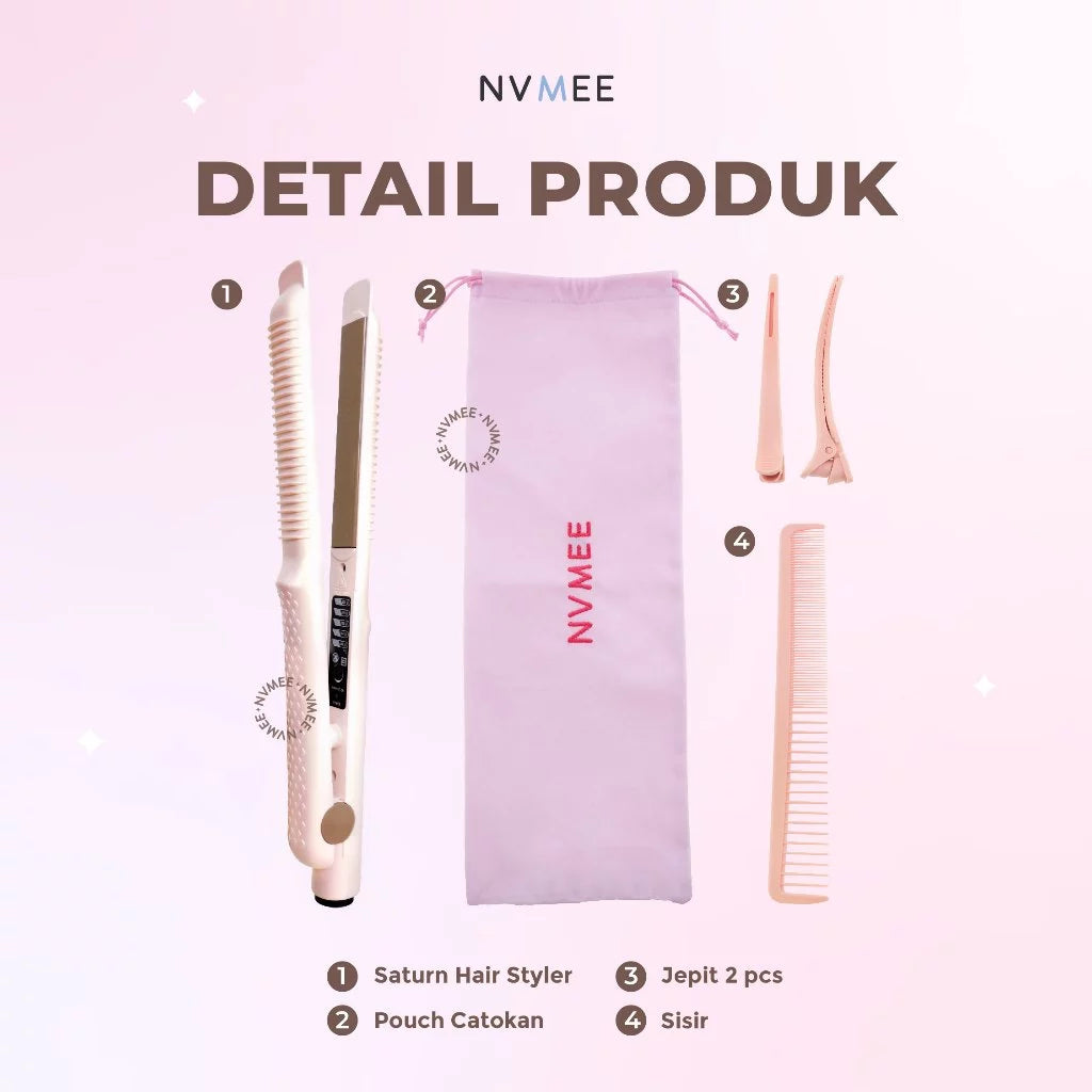 NVMEE - Catokan Pelurus Rambut Saturn Hair Styler Mudah Digunakan