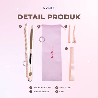 NVMEE - Catokan Pelurus Rambut Saturn Hair Styler Mudah Digunakan