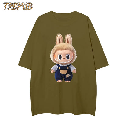 TREPUB.T-shirt Oversize labubu Baju Kaos Korean Style | Pria Wanita /188