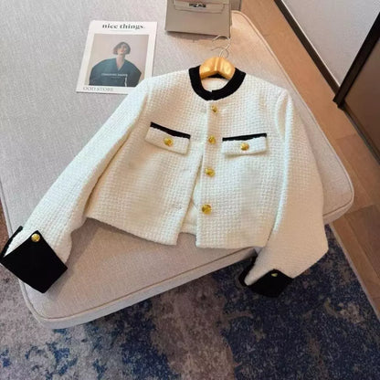 EMITA BLOOM baju blazer wanita korea style jacket outer hitam polos crop top lengan panjang kondangan wanita kekinian korea pesta