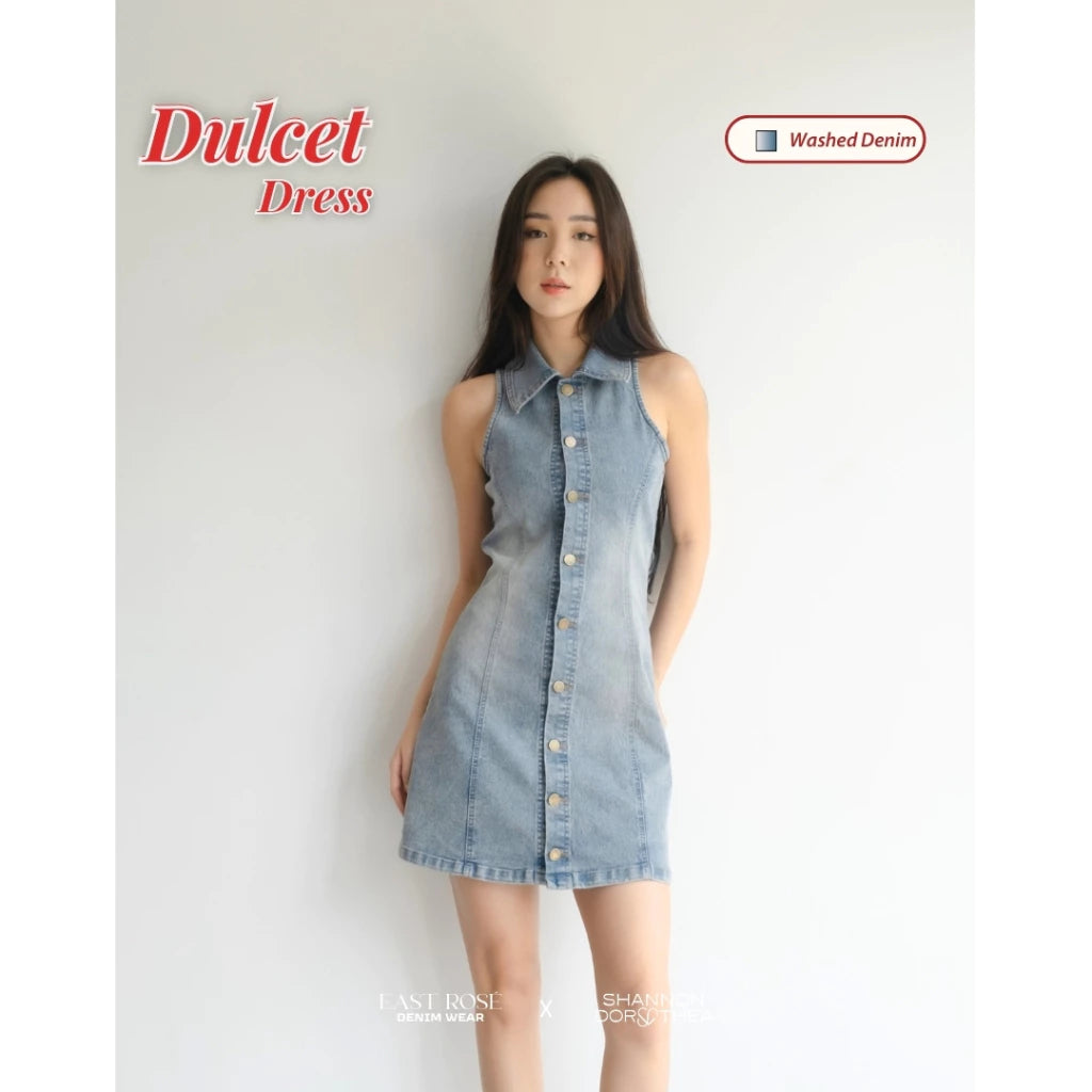 Dulcet Dress [EastRose X Shannon Dorothea] The Denim Club Collection | Dress Denim Wanita | Dress Jeans | Denim Dress Casual