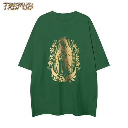 TREPUB.T-shirt Oversize Korean Lady Prayer Baju Kaos Korean Style | Pria Wanita /297