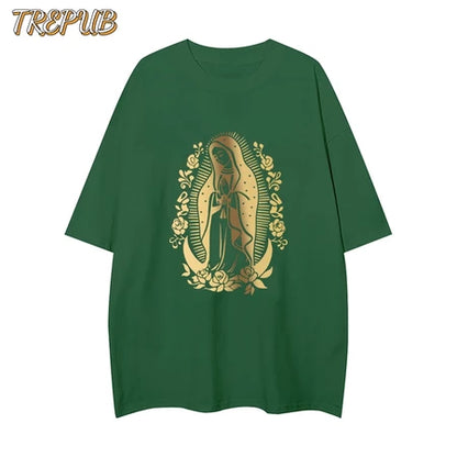 TREPUB.T-shirt Oversize Korean Lady Prayer Baju Kaos Korean Style | Pria Wanita /297