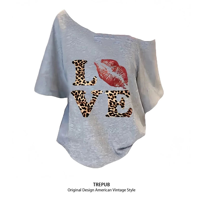 TREPUB.T-shirt Oversize leopard print 07 Baju Kaos Korean Style | Pria Wanita /381