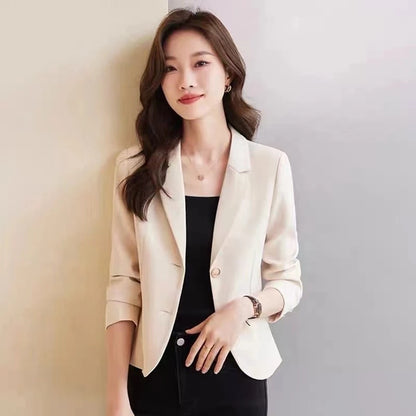 EMITA BLOOM blazer hitam polos fit body wanita kekinian panjang premium elegant korean style oversize jumbo terbaru 2026 baju outer