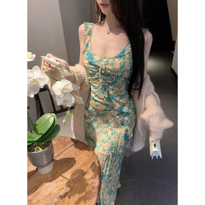 YIMITA baju sexy party dress bodycon midi orange lengan pendek wanita korean style pantai dress terbaru 2026 import