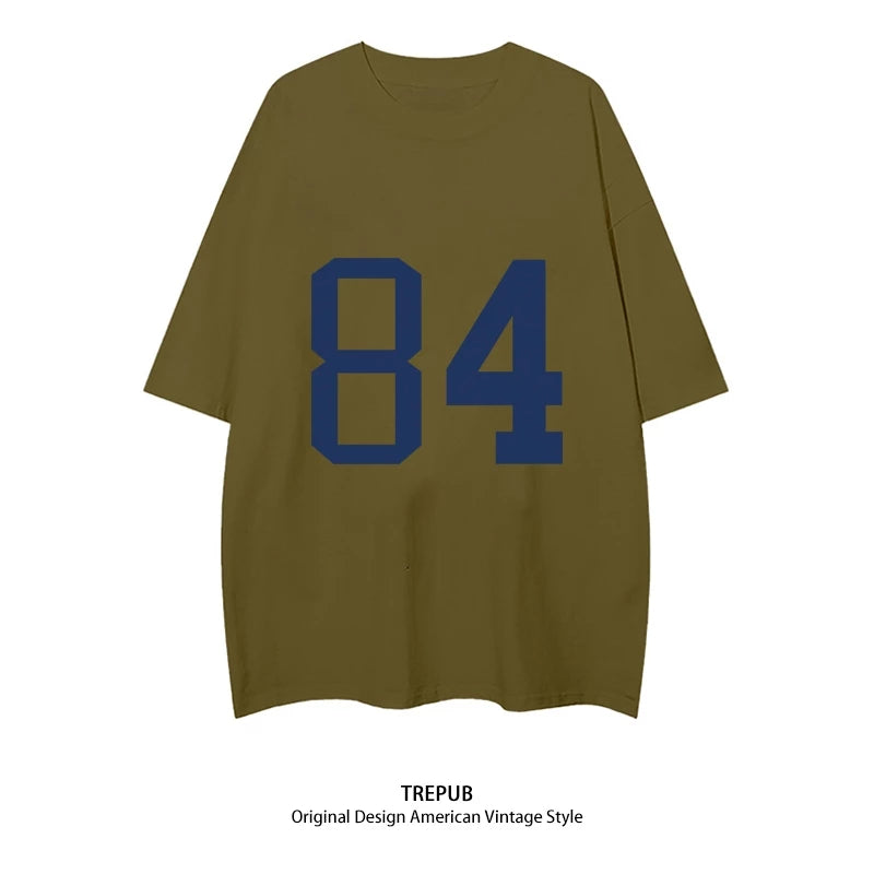 T-shirt Oversize Wanita Blue 84 Baju Kaos Korean Style | Pria Wanita /372