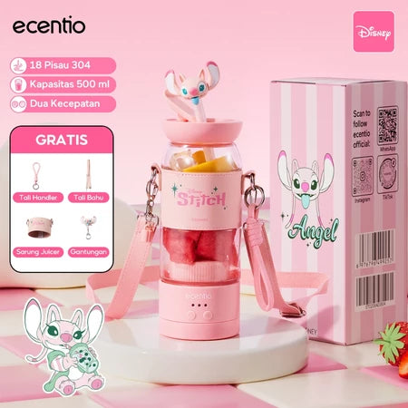 ecentio juicer portable 10 pisau juicer buah tanpa ampas 380ml+380ml blender jus buah juicer hand blender blender jus blender