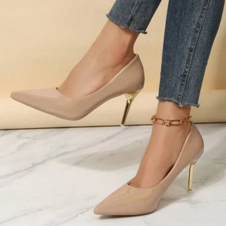DCollection RB07 Sepatu Pesta Wanita High Heels Hak Runcing 7 Cm Shimmer