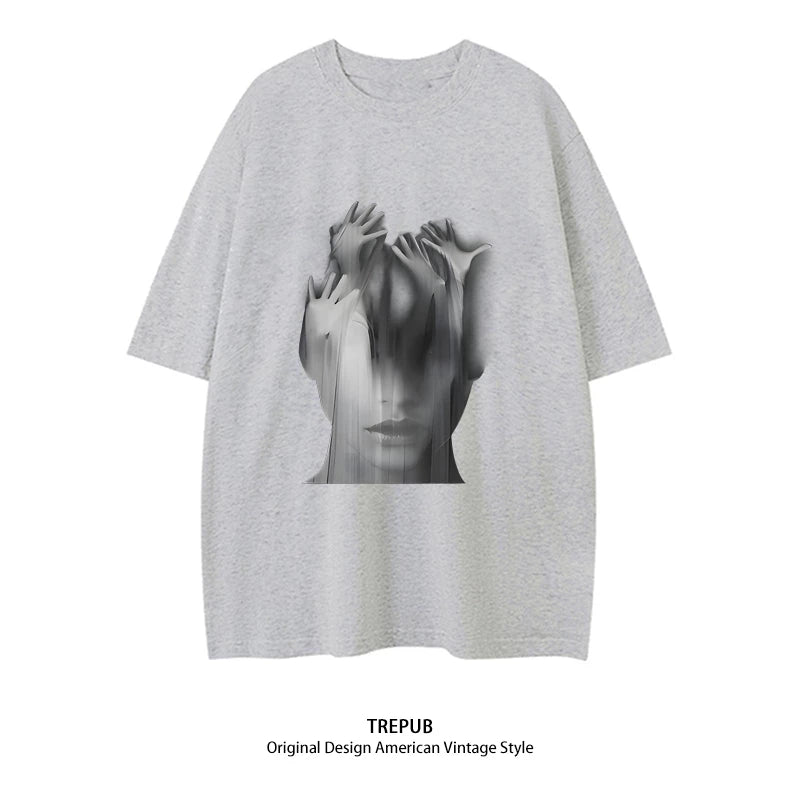 Sabrina T-shirt Oversize pressure Baju Kaos Korean Style | Pria Wanita /367