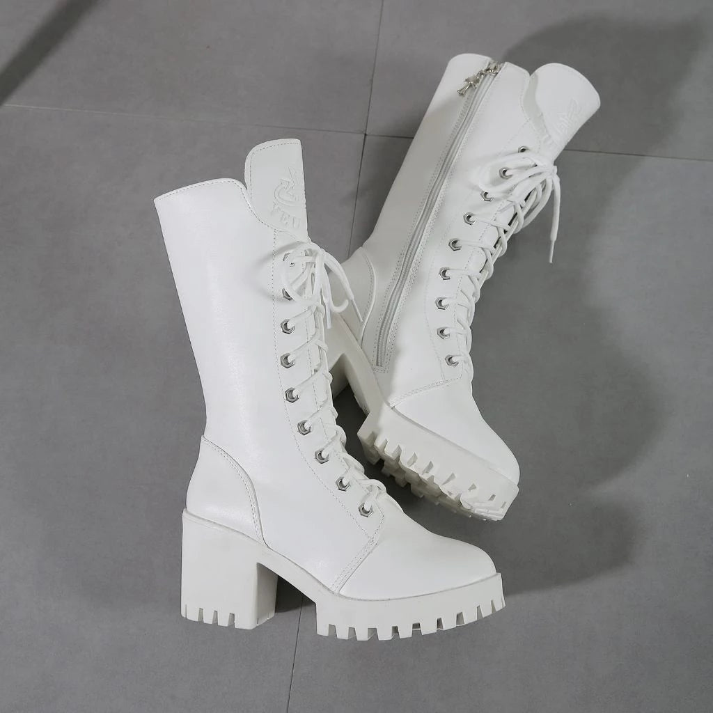 Boots Winter Leather Fashion Korea Style LA3924