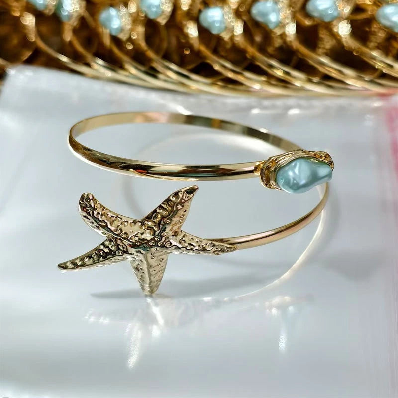 Gelang lengan Trendy Geometric Twisted Cuff Bracelet On The Upper Arm for Women Water Drop Shape Bangles Adjustable Jewelry Party Girls