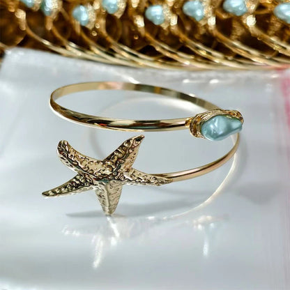 Gelang lengan Trendy Geometric Twisted Cuff Bracelet On The Upper Arm for Women Water Drop Shape Bangles Adjustable Jewelry Party Girls