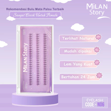 [ LANGSUNG TEMPEL ] MILAN STORY N SERIES Bulu Mata Palsu | Eyelash Extention | Eye Make Up | Douyin Lash Tanpa Pinset