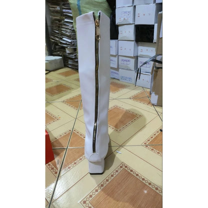 sepatu boot heal 5 cm tinggi selutut fashion wanita harga fromo!!