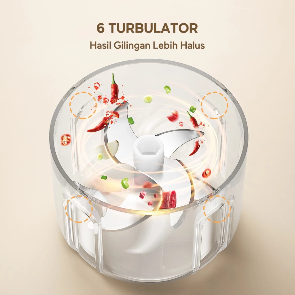 ecentio chopper mini blender chopper coper daging dan bumbu blender bumbu dapur blender portable 250ml 6 Pisau peralatan dapur